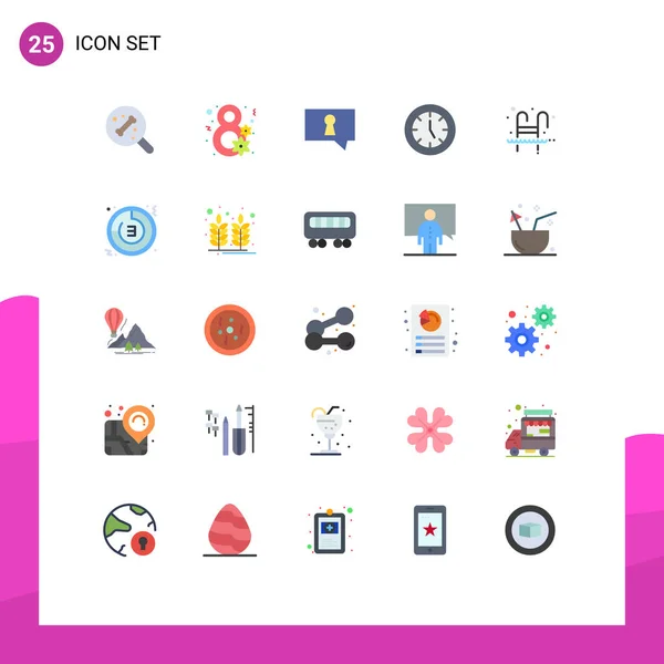 Stock Vector Icon Pack Vonali Jelek Szimbólumok Úszás Létra Magán — Stock Vector