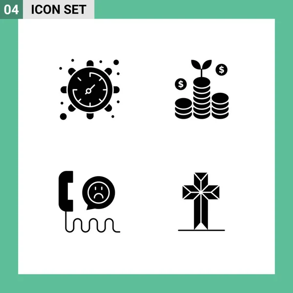 Set Von Modernen Symbolen Symbole Zeichen Für Ausrüstung Hilfe Uhr — Stockvektor