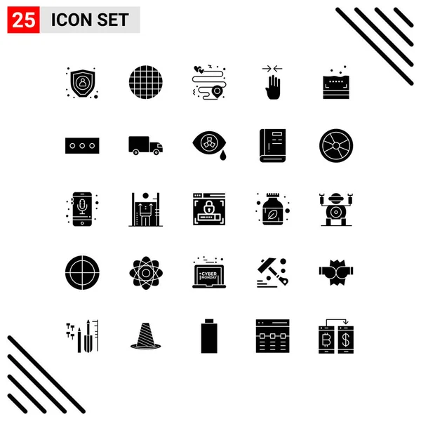 Creative Icons Modern Signs Symbols Security Bathroom Pin Bath Pinch — Stock Vector