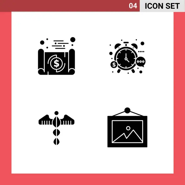 Universal Icon Sysymbols Group Modern Solid Glyphs Banking Watch Money — Archivo Imágenes Vectoriales