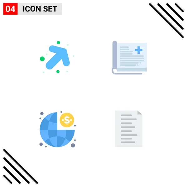 Set Modern Icons Sysymbols Signs Arrow Finance Healthcare Report Dollar — Vector de stock