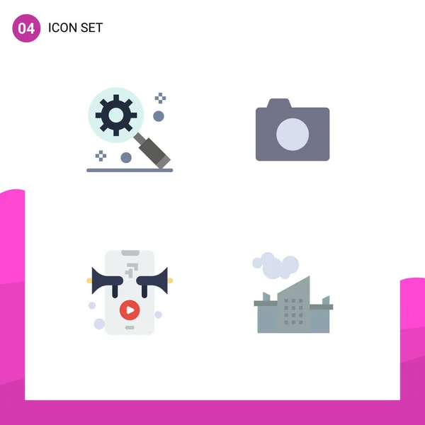 Set Van Moderne Pictogrammen Symbolen Tekenen Voor Digitale Marketing Concept — Stockvector