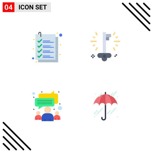 Creative Icons Modern Signs Sysymbols Check Group File Money Team — Archivo Imágenes Vectoriales