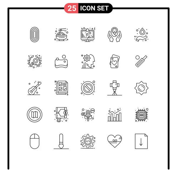 Modern Set Lines Pictograph Child Care Logo Baby Care Noodle — стоковый вектор