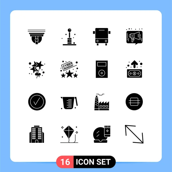 Stock Vector Icon Pack Mit Linienzeichen Und Symbolen Für Medien — Stockvektor