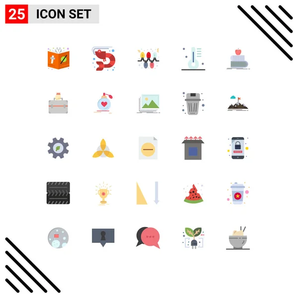 假日可编辑矢量设计元素的25组平面色彩标志及符号 — 图库矢量图片