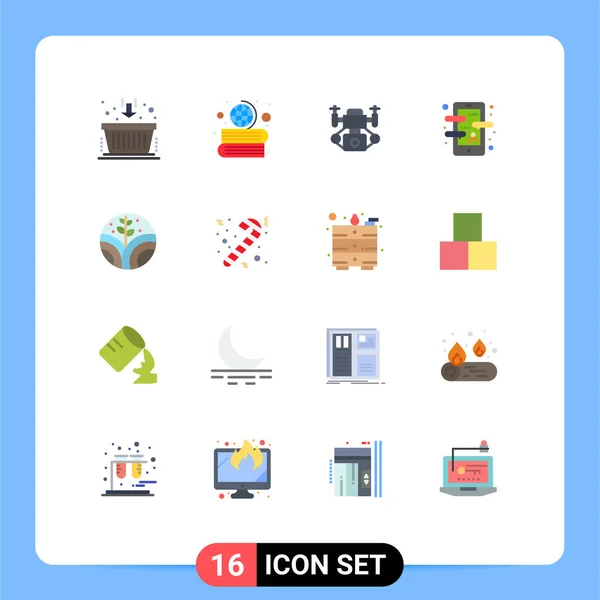 Universal Icon Symbols Group Modern Flat Colors Plant Language App — Vetor de Stock