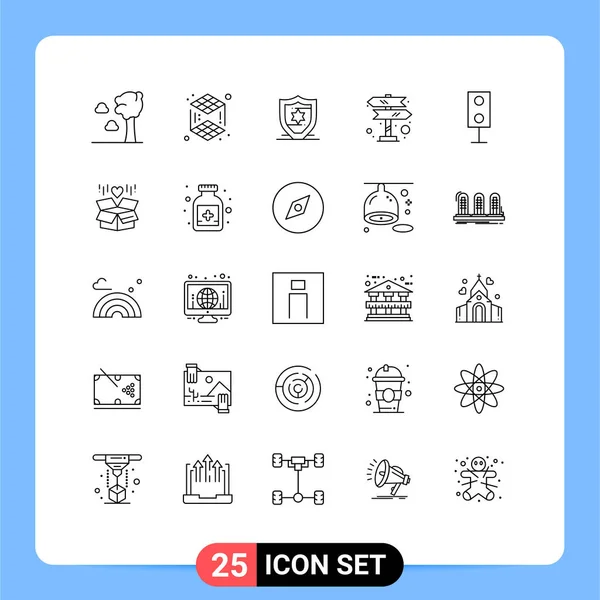 Set Modern Icons Sysymbols Signs Technology Products Shield Electronics Navigation — Archivo Imágenes Vectoriales