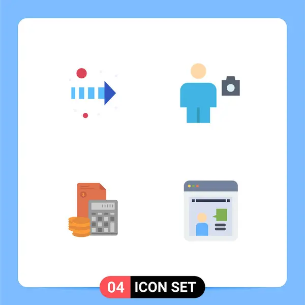 Flat Icon Concept Websites Mobile Apps Arrow Accumulation Avatar Human — Stock Vector