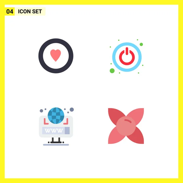 Interfejs Użytkownika Płaska Ikona Pakiet Nowoczesnych Znaków Symboli Miłości Web — Wektor stockowy