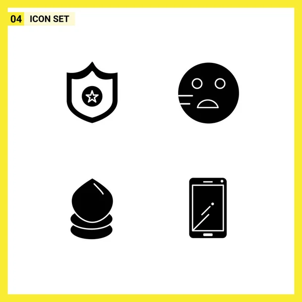 Universal Icon Symbols Group Modern Solid Glyphen Der Polizei Umwelt — Stockvektor