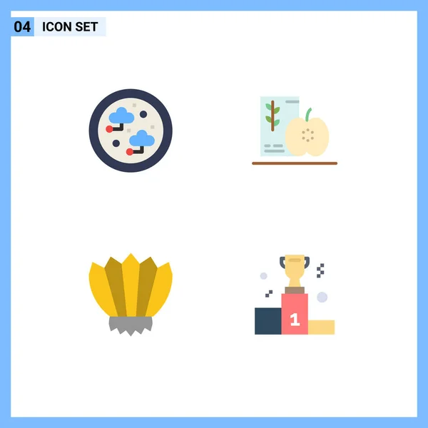 Modern Set Flat Ikonok Szimbólumok Mint Például Csatlakoztatott Búvárkodás Technológia — Stock Vector