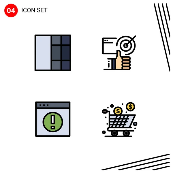 Creative Icons Modern Signs Sysymbols Grid Human Achieved Manager Editable — Archivo Imágenes Vectoriales
