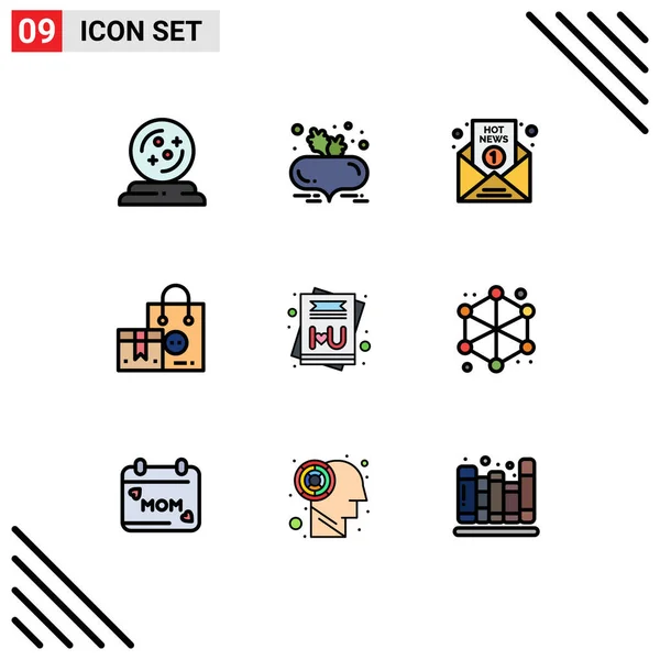 Universal Icon Symbols Group Modern Filledline Flat Colores Valentín Producto — Vector de stock