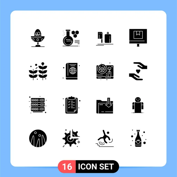 Universal Icon Symbole Grupa Nowoczesne Solidne Glify Handel Edukacja Pudełko — Wektor stockowy