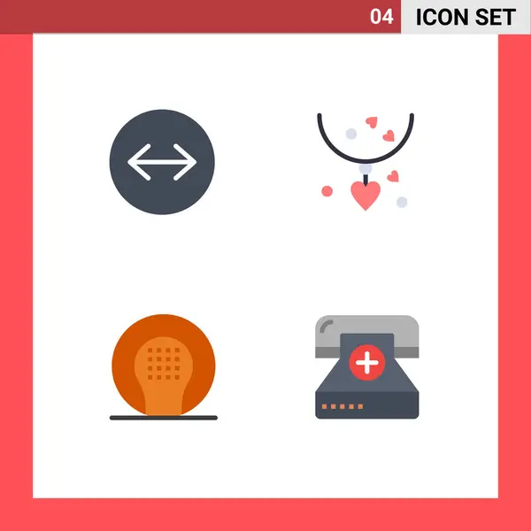 Flat Icon Pack Van Universele Symbolen Van Horizontale Swipe Bal — Stockvector