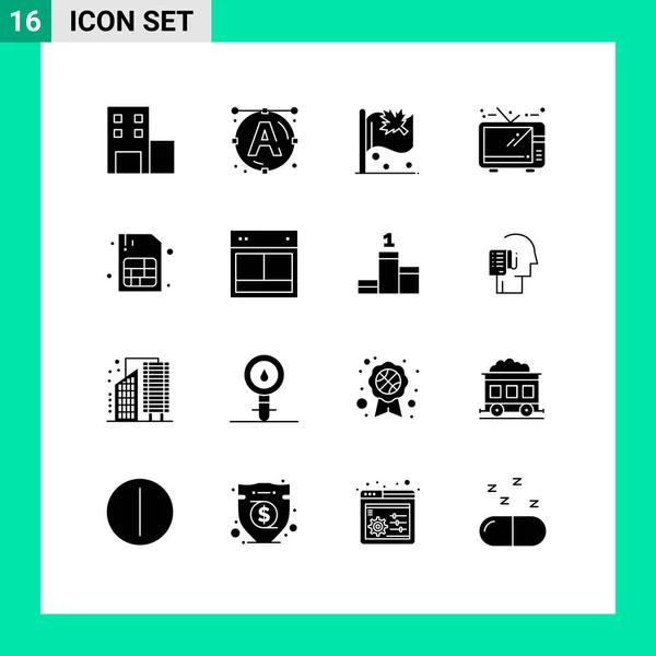 Stock Vector Icon Pack Líneas Signos Símbolos Para Diseño Sim — Archivo Imágenes Vectoriales