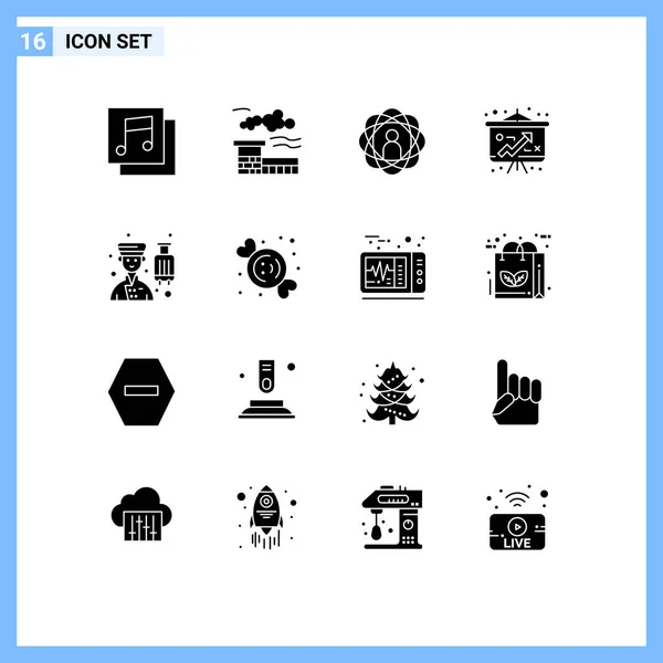 Creative Icons Modern Signs Sysymbols Professional Bell Boy Person Avatar — Vector de stock