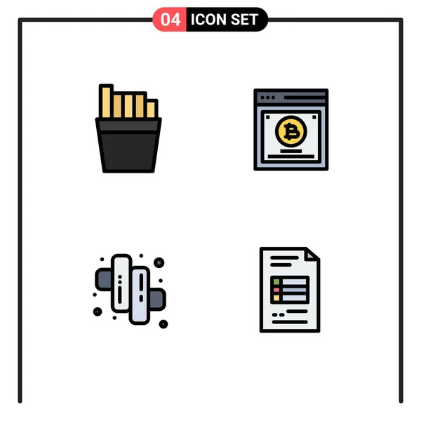 Stock Vector Icon Pack Líneas Señalización Símbolos Para Elementos Diseño — Vector de stock