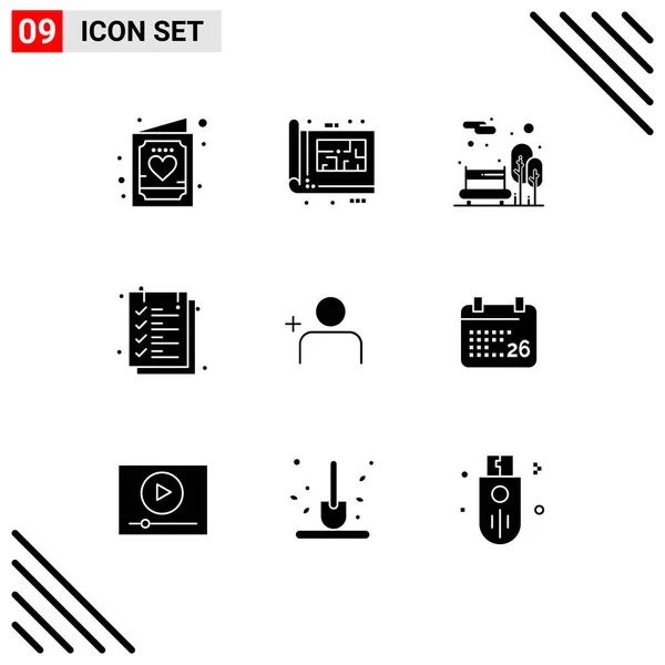 Creative Icons Modern Signs Sysymbols Text Sheet Sheet Plan Document — Archivo Imágenes Vectoriales