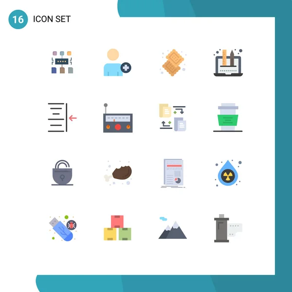 Set Modern Icons Symbols Signs Right Graphic Cookie Designing Creativity — Stock Vector