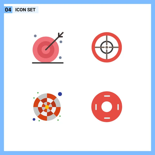 Flat Icon Concept Voor Websites Mobiel Apps Doel Catalogus Oog — Stockvector