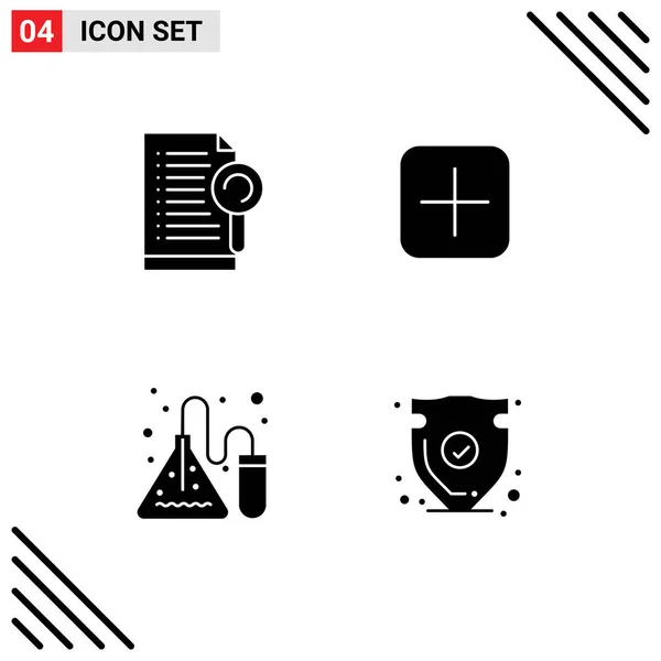 User Interface Solid Glyph Pack Modern Signs Symbols Dokumentum Lab — Stock Vector