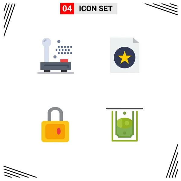 Modern Set Flat Icons Pictograph Eszközök Iskola Felszerelés Kedvenc Atm — Stock Vector