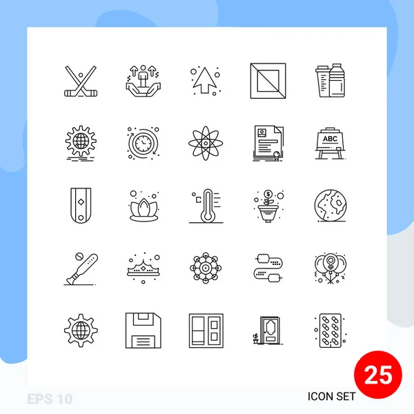 25创意图标瓶子 可编辑向量设计元素的现代符号和符号 — 图库矢量图片