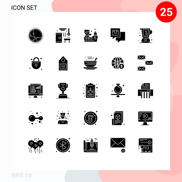 Ensemble Symboles Modernes Icônes Interface Utilisateur Signes Pour Cuit Four — Image vectorielle