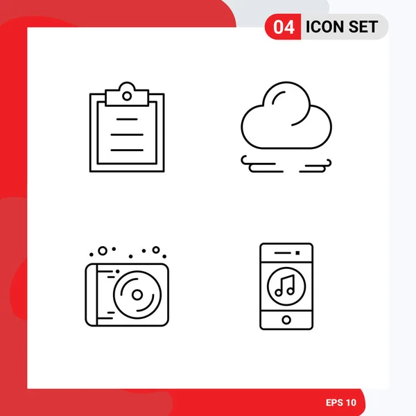 Universal Icon Symbols Group Modern Filledline Flat Colors Clipboard Technology — 스톡 벡터