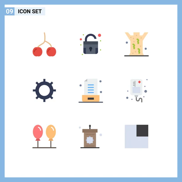 Set Modern Icons Sysymbols Signs Office Letter Leech Email Set — Archivo Imágenes Vectoriales