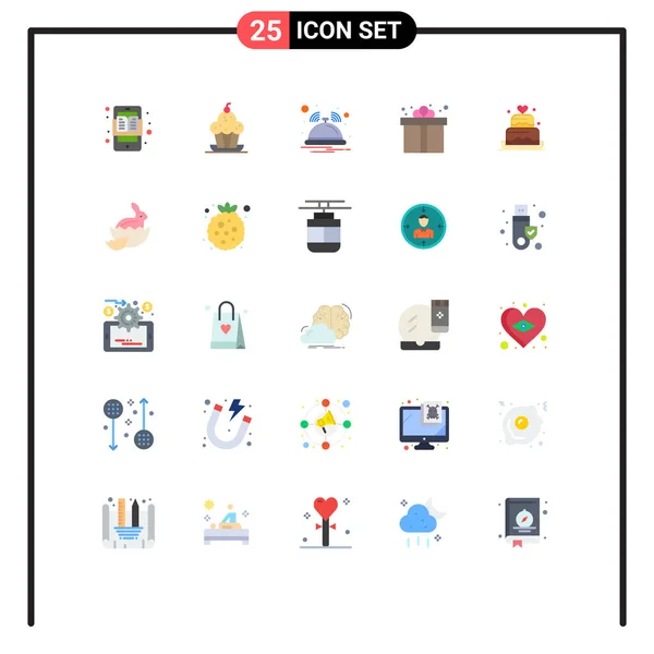 可编辑矢量设计元素等25种基本平面色彩的用户界面包 — 图库矢量图片
