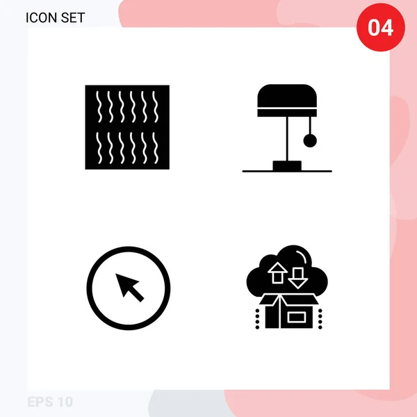 Stock Vector Icon Pack Mit Linienzeichen Und Symbolen Für Lebensmittel — Stockvektor