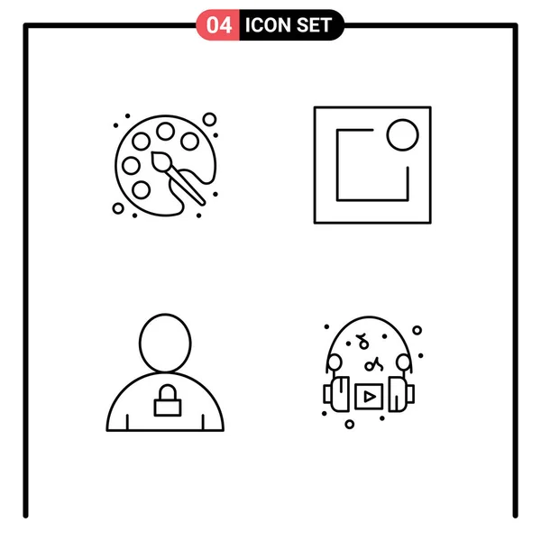 Creative Icons Modern Signs Symbols Back School Human Education Notification — Stock Vector