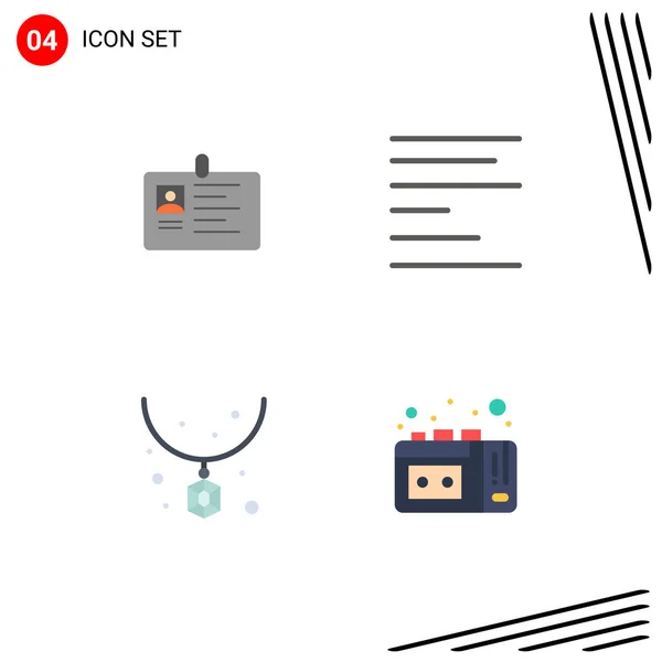 Set Modern Icons Sysymbols Signs Card Text Pass Fashion Editable — Vector de stock