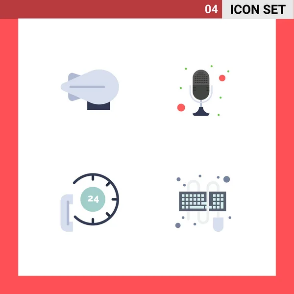 Universal Icon Symbols Group Modern Flat Icons Airship Communication Microphone — Διανυσματικό Αρχείο