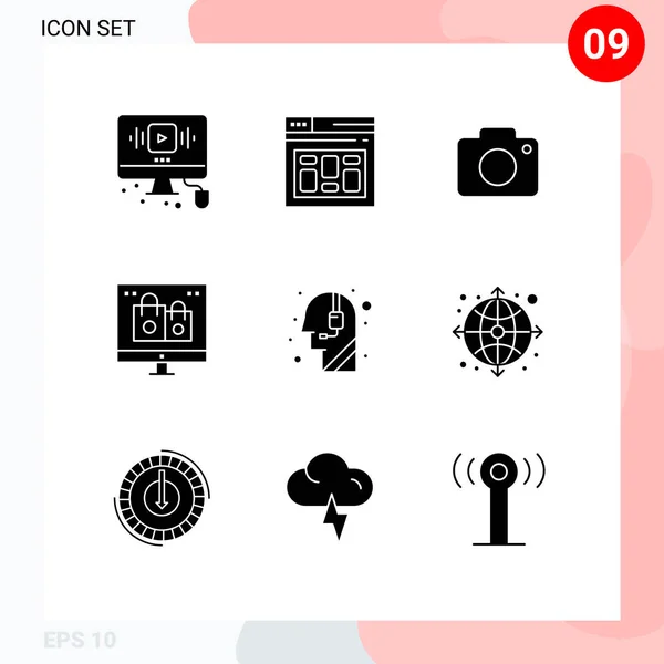 Universal Icon Symbols Group Modern Solid Glyphs Holiday Event Page —  Vetores de Stock