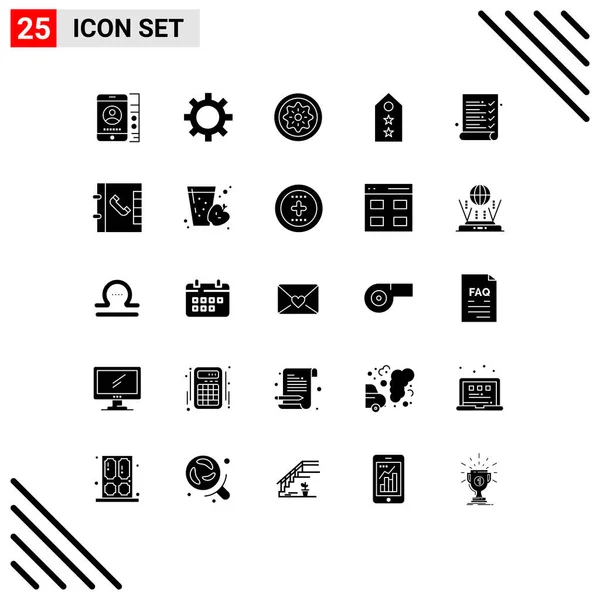 Stock Vector Icon Pack Mit Zeilenzeichen Und Symbolen Für Audit — Stockvektor