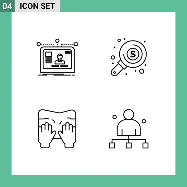 Mobile Interface Line Set Pictograms Interface Massage Layout Money Spa — Archivo Imágenes Vectoriales