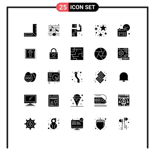 Stock Vector Icon Pack Van Line Signs Symbolen Voor Tijd — Stockvector