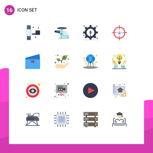 User Interface Flat Color Pack Modern Signs Symbols Strategy People — стоковый вектор