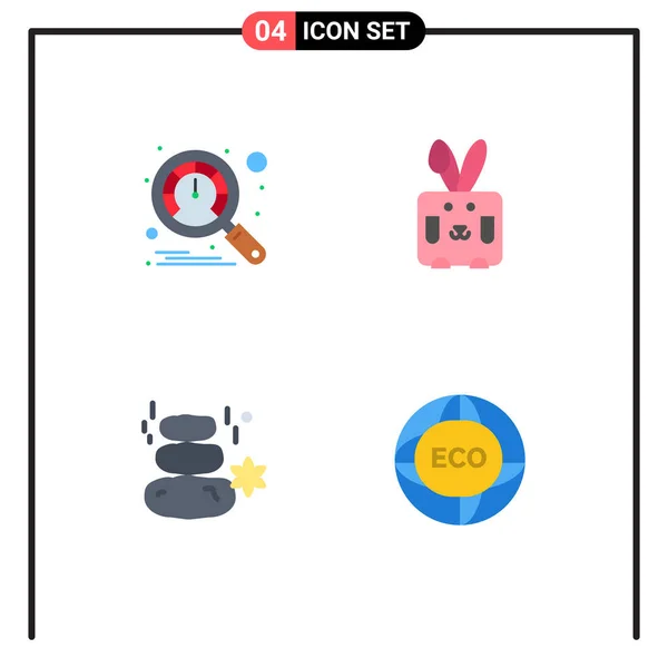 Flat Icon Concept Websites Mobile Apps Dashboard Spa Bynny Holiday — Stock Vector