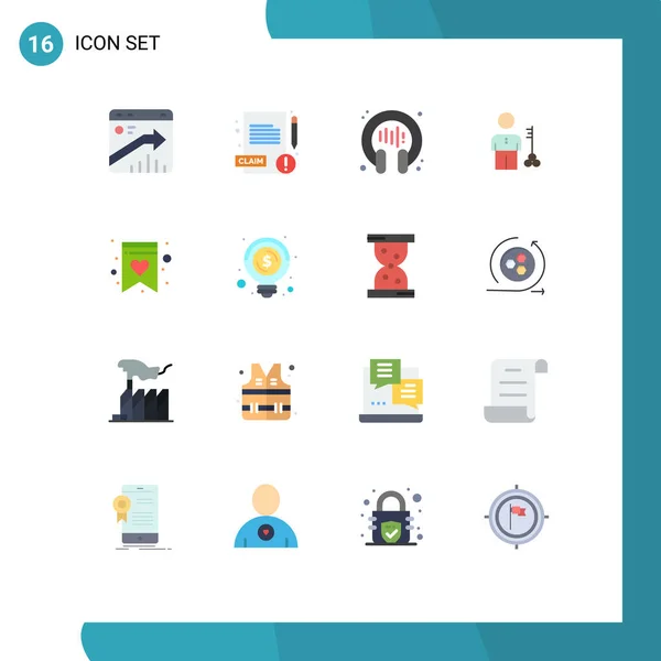 Universal Icon Symbols Group Modern Flat Colors Provider Man Communication — Vetor de Stock