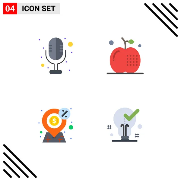 Creative Icons Modern Signs Symbols Electronics Finance Apple Food Payment — Stock Vector