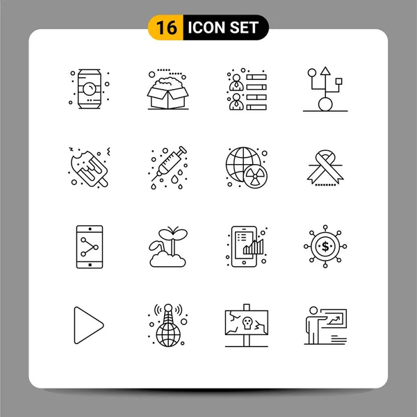 Stock Vector Icon Pack Line Signs Symbols Hardware Devices Packages — Stock Vector