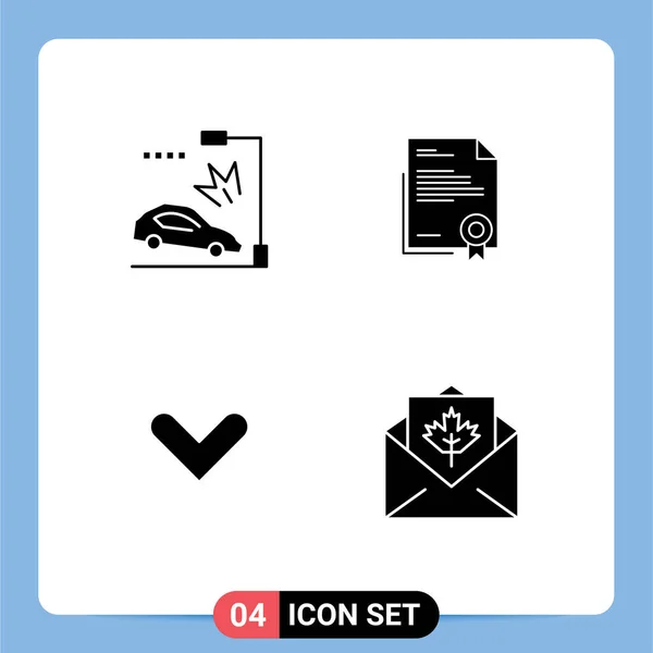 Creative Icons Modern Signs Symbols Accident Paper Lamppost Diploma Arrows — Stock Vector