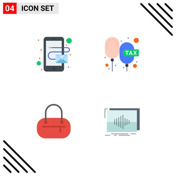 Pictogram Set Simple Flat Icons Address Fashion Charge Payable Frequency — стоковый вектор