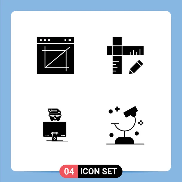 Stock Vector Icon Pack Von Linienzeichen Und Symbolen Für App — Stockvektor