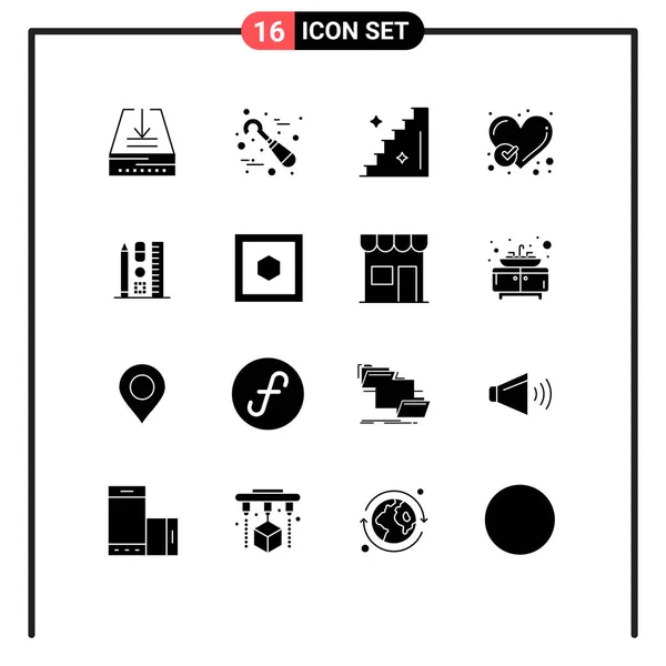 Vector Stock Icon Pack Líneas Señalización Símbolos Para Escala Como — Vector de stock